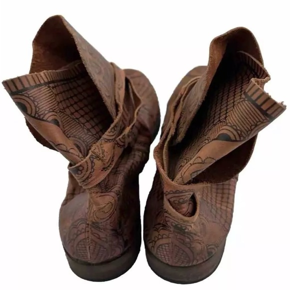 Free People Tooled Design Henna Boots EU39 (US 8)  Ankle - Rare Find - Picture 6 of 8